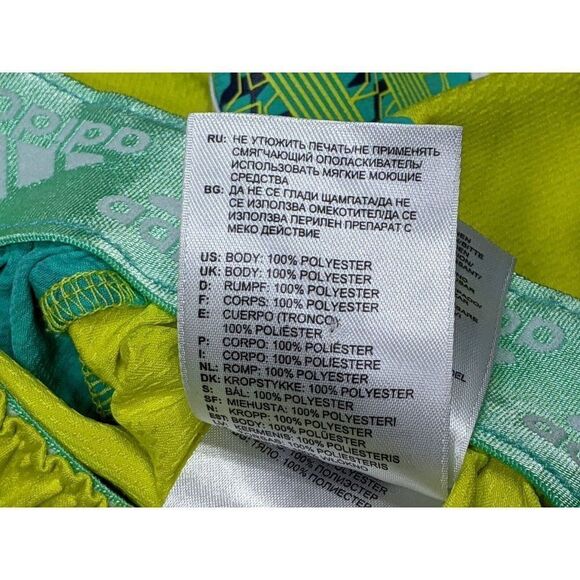 (3/$27)Adidas Size Small Pull On Clima Lite Elastic Waist Yellow Athletic Shorts - Picture 5 of 10